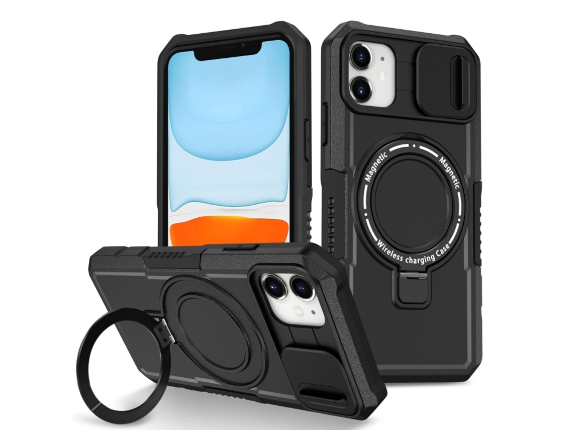 Capa Zruxe Compativel Com Iphone 11 (sliding Camshield - Magsafe - Tpu Hybrid Pc - Preto)