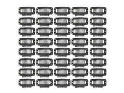 40 Clips De Peine De Fijación Para Pelucas De Acero Inoxidable Con 9 Dientes (1.3 Polegadas, Preto)