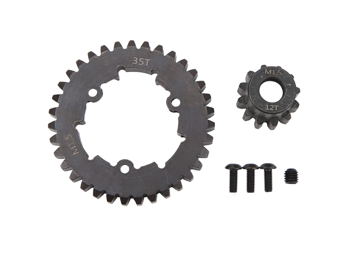 Mali conjunto de Engrenagens de Aço Profissional 35t para Carro Rc Traxxas X Maxx 6s 8s 1/5 com Engrenagem Pinion 12t