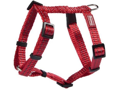 Peitoral para Cães  Nylon Reflect Vermelho (L)