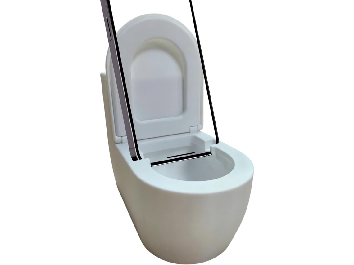 Suporte De Mesa Para Celular Tablet Em Formato Vaso Sanitário