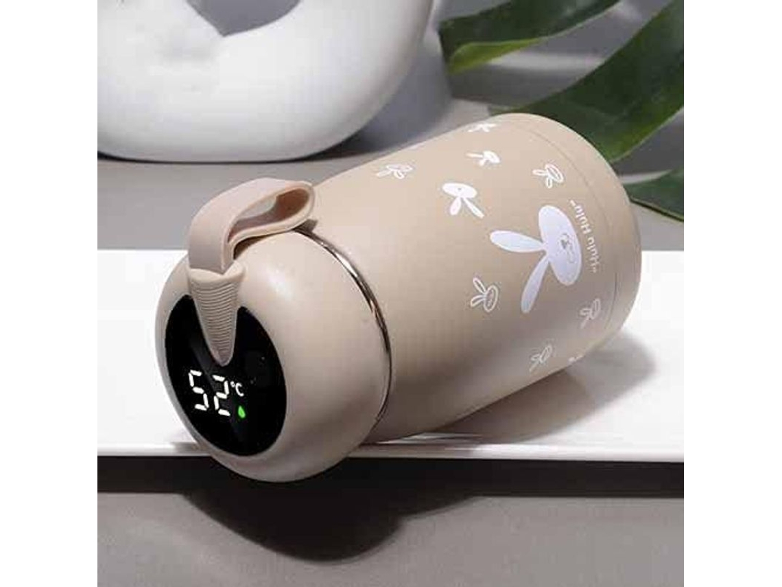 2026 taza Termos Acero Inoxidable Con Display Led de Temperatura 320ml Marrón