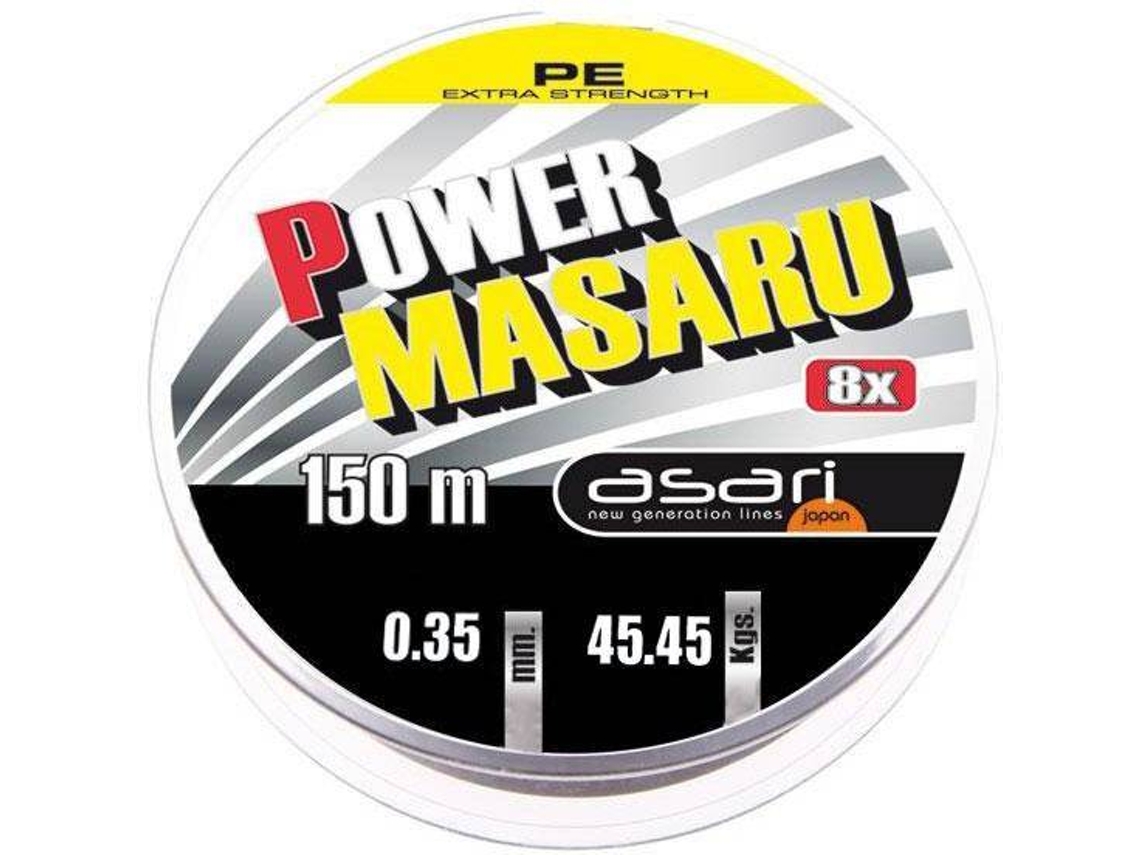 Linha de Pesca trançadas ASARI Power Masaru (0.120 mm - 0,10 mm)