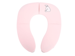 Mali tampa Sanitária Dobrável para Crianças com Ventosas Antiderrapantes Tapete Portátil de Treino de Banheiro Rosa