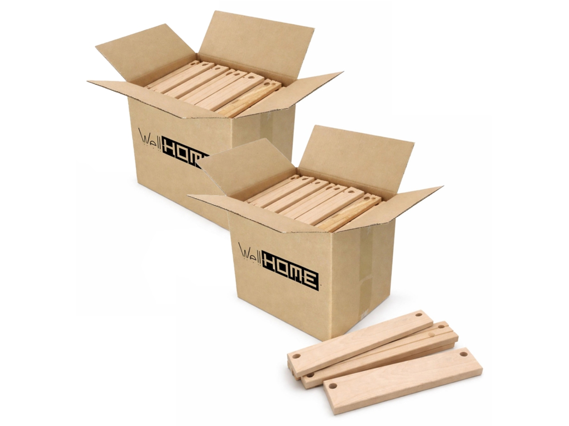 Caixas De Lenha Madeira De Faia 30kg (2x15kg) Wellhome