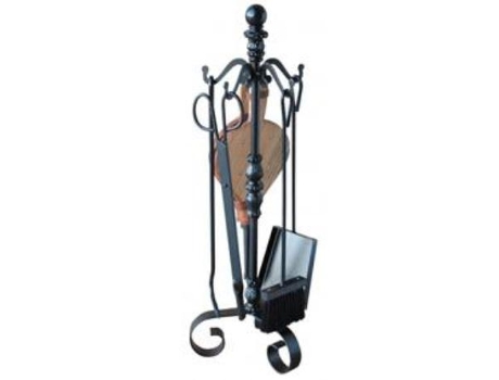 Atizadores chimenea 5pz. forja juego