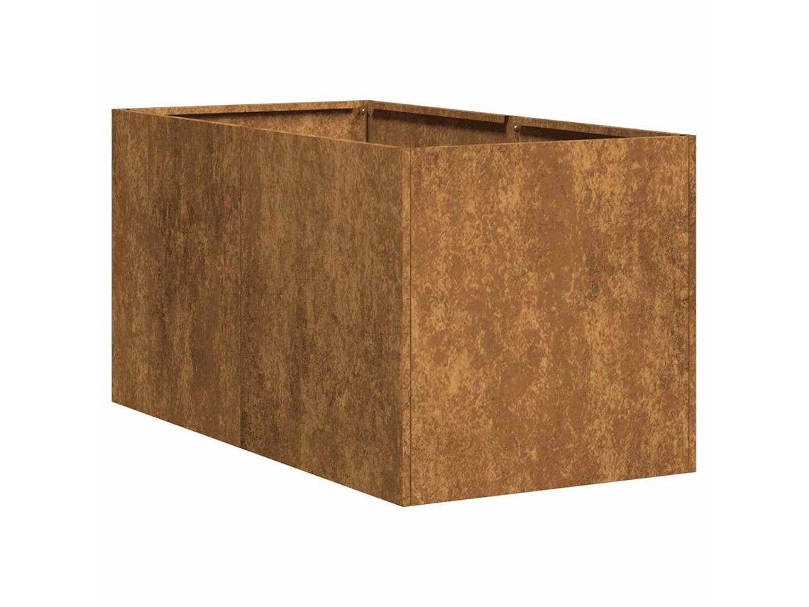 Planter, Planters Vidaxl Marrom Aço Resistente Às Intempéries (40 X 80 X 40 Cm)