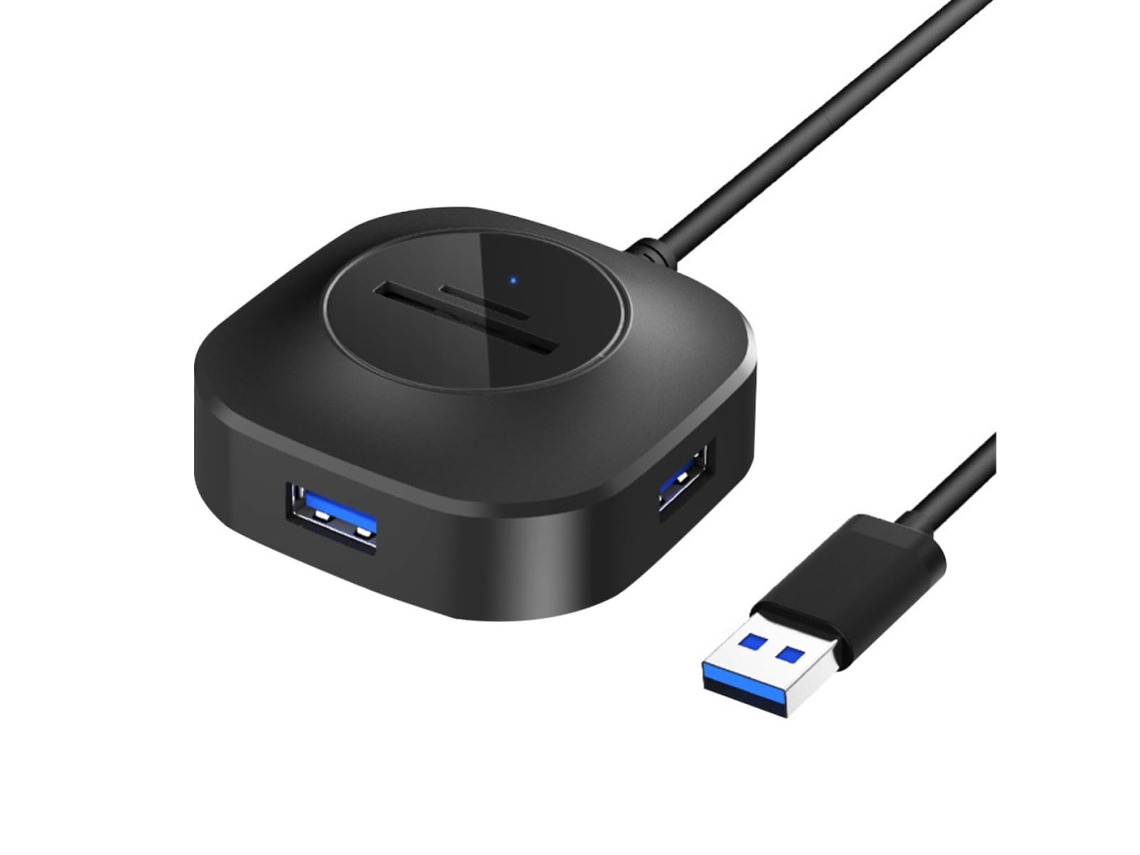 Hub Usb 3.0 Com Transmissão De Até 5 Gbps Para Laptops E Adaptador