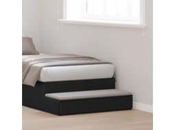Vidaxl Gavetas De Cama Carvalho Preto 75 X 36,5 X 16,5 Cm