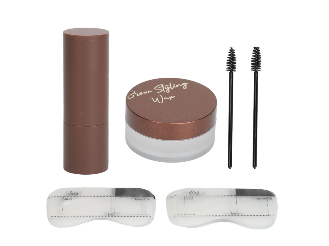 Kit De Estampagem De Pó Para Sobrancelhas Com Pincéis E Estênceis Para Iniciantes