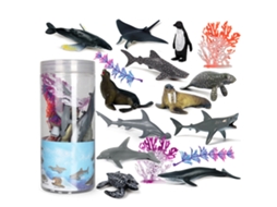 Ats conjunto de Brinquedos de Animais Marinhos para Crianças 16 Peças Figuras Oceânicas Brinquedo Educativo Presente
