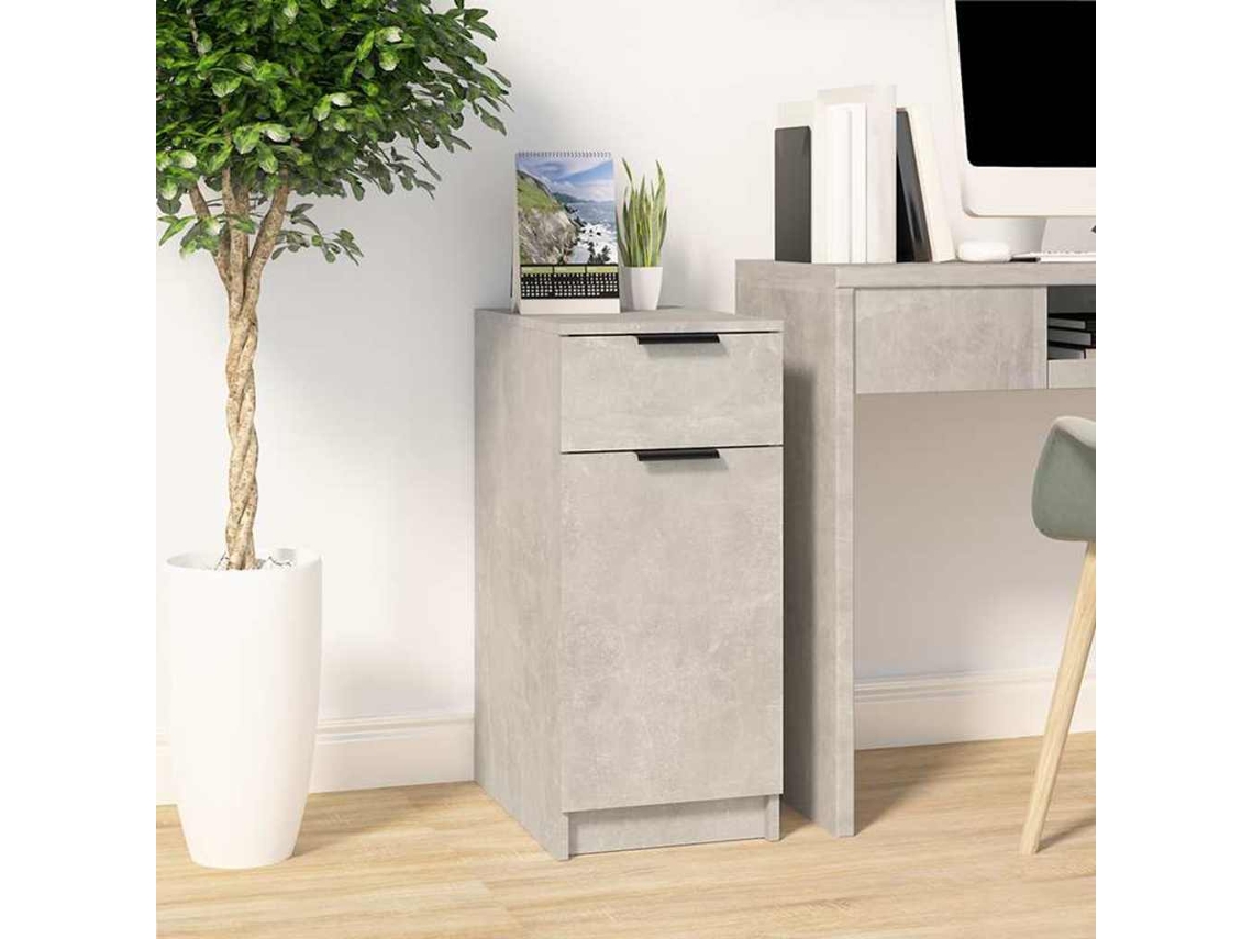 Vidaxl Armário Secretária 33,5x50x75cm Derivados Madeira Cinza Cimento