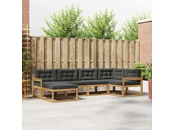 Vidaxl Conjunto De Sofás Para Exterior 5 Unid. Branco E Antracite