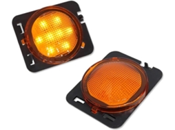 Piscas De Led, Luzes De Posição Laterais Led Âmbar Amarelas Para Jeep Wrangler Jk E Unlimited 2007-2017, Piscas
