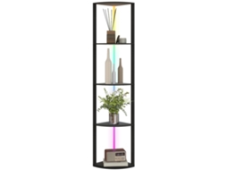 Luminária Chão Led 5 Níveis Intensidade Prateleira Rgb Controle Remoto