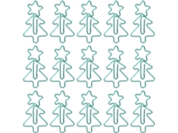 15 Prendedores De Árvore Natal Feitos Arame Aço Liso, Prendedores De Papel Em Formato Árvore Natal Para Estudantes