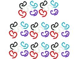 8 Pares De Crochê De Ouro E Manutenção Sécurizado Em Silicone Proteção Confortável Diâmetro 1, 5 - 2 Mm