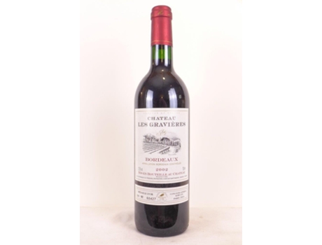 Vinho Tinto CHÂTEAU LES GRAVIÈRES 2002 (75 cl - 1 unidade)