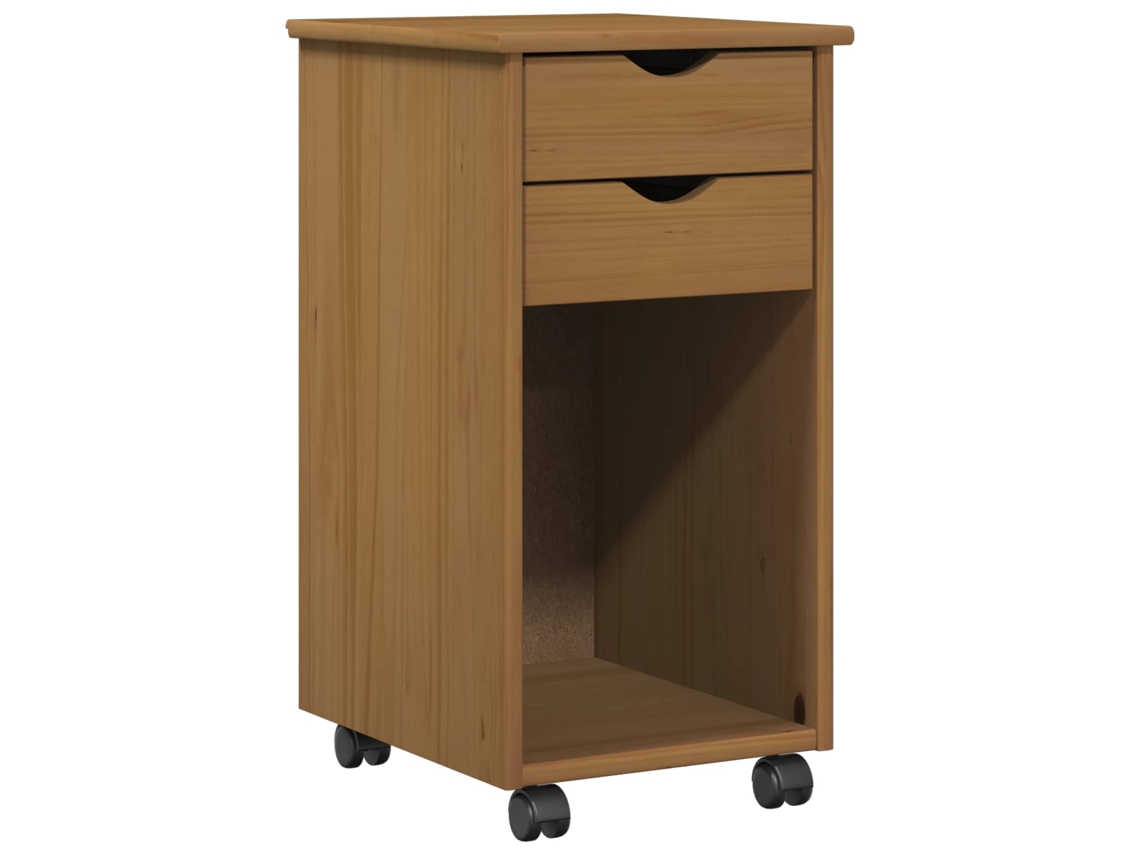 Conjunto 1 Gabinetes De Armazenamento Vidaxl Castanho Madeira De Pinho Maciça (34 X 39 X 65,5 Cm)