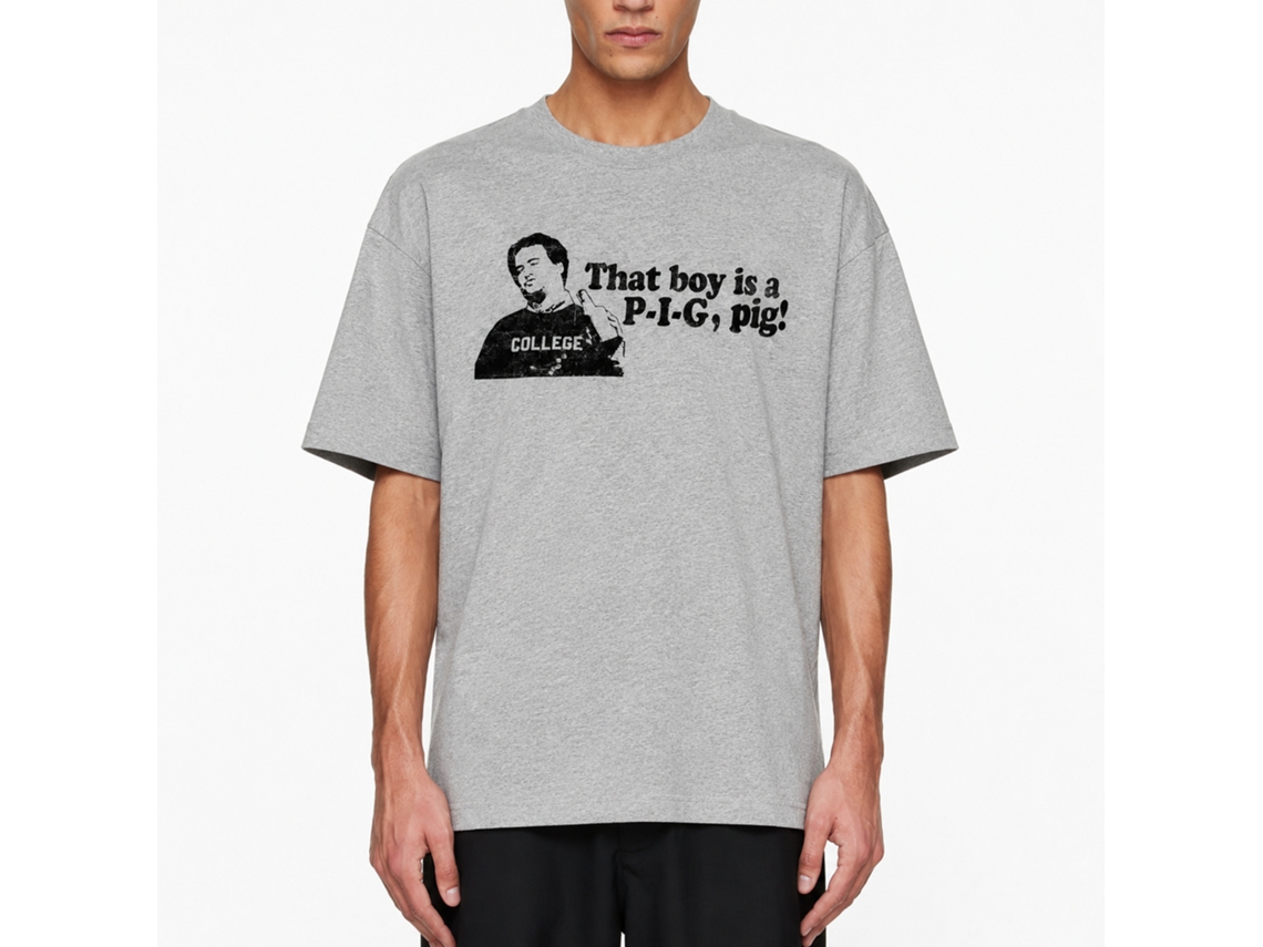 Rockinstone Animal House Movie Pig Heather Gray Adult T-shirt Size:xxxl