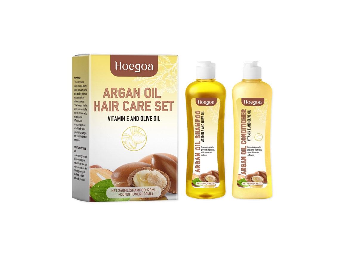 Kit LAXISCREED de Cuidado Capilar com Noz de Argan, Hidratação e Brilho Intensos