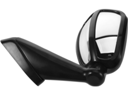 Espelho Retrovisor Externo Em Vidro E Plástico Preto, Fácil Instalação, Visão Ampla.