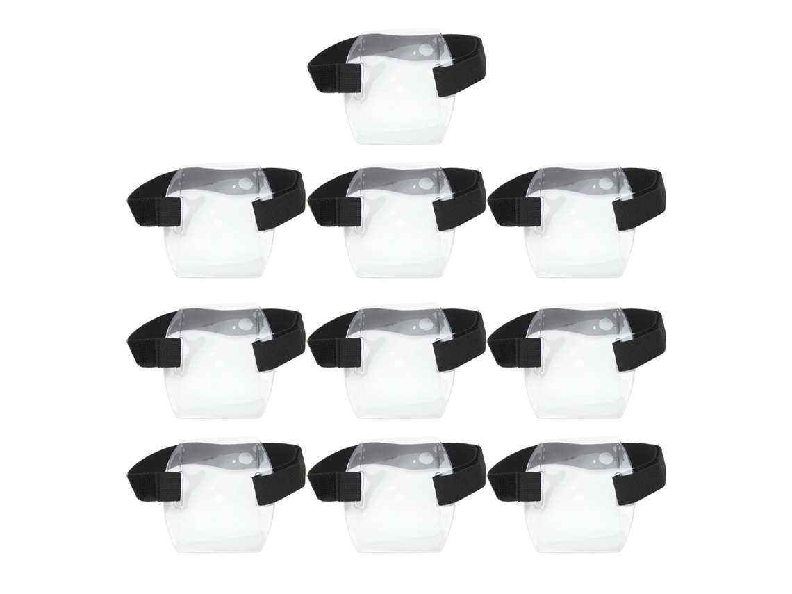 10 Portacredenciais De Bracelete Ajustável, Impermeáveis, De Pvc, Com Gancho E Fivela, Para Escritório, Negócios E Escola.
