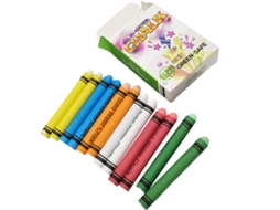 12pcs Gizs Sem Poeira Para Crianças Não Tóxico Lavável Colorido Para Quadro Preto Branco