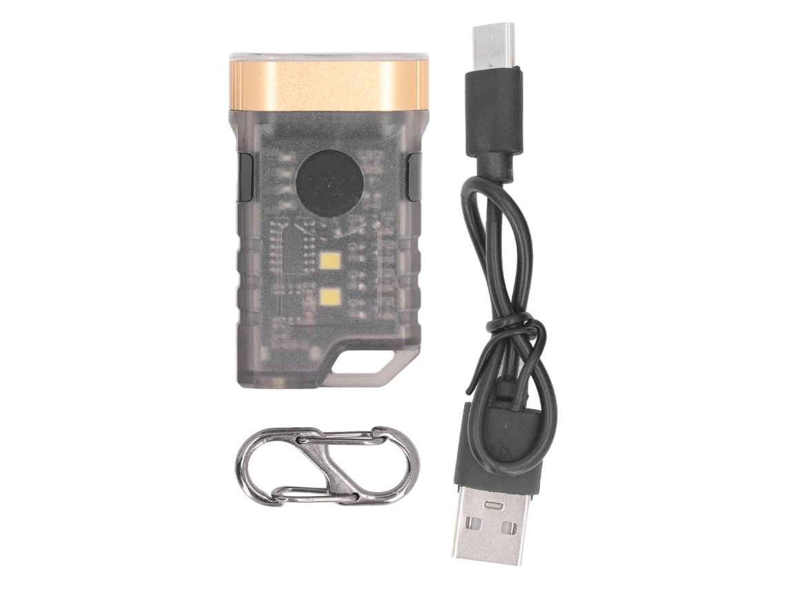 Mini Lanterna Led 1500lm Recarregável IPX5 UV 365nm Chaveiro S/MARCA