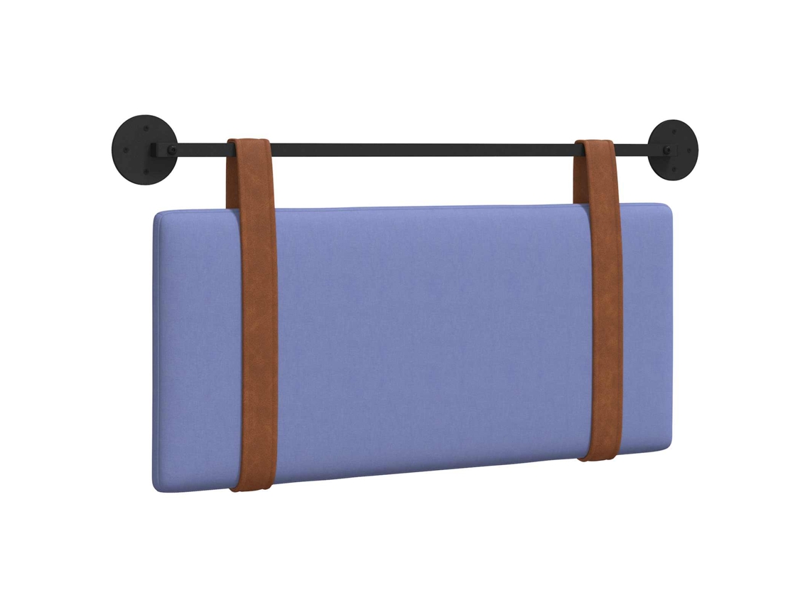 Vidaxl Cabeceira Suspensa Liso Azul Jeans 100 X 55 X 5 Cm Pu Antigo