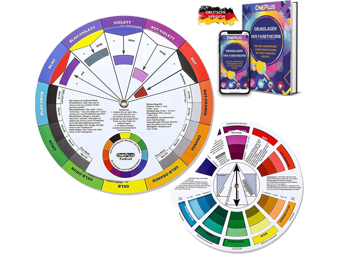 Roda De Cores Giratória 15cm Com Ebook