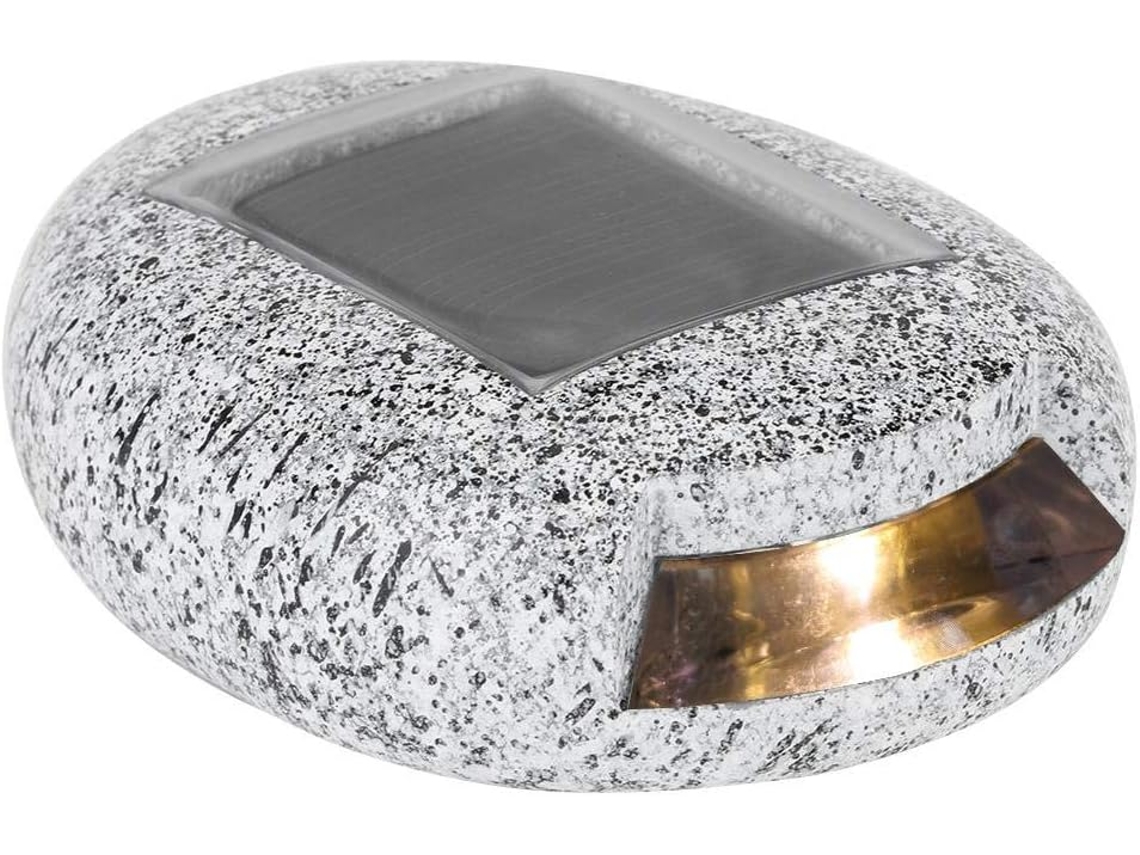 Luz Solar De Jardim Led Formato Pedra Imitação Para Decoração De Relvado