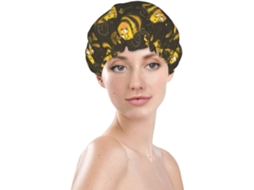 Touca De Banho Feminina, Reutilizável, Impermeável, Dupla Camada, Com Elástico, Ideal Para Cabelos Longos, Touca De