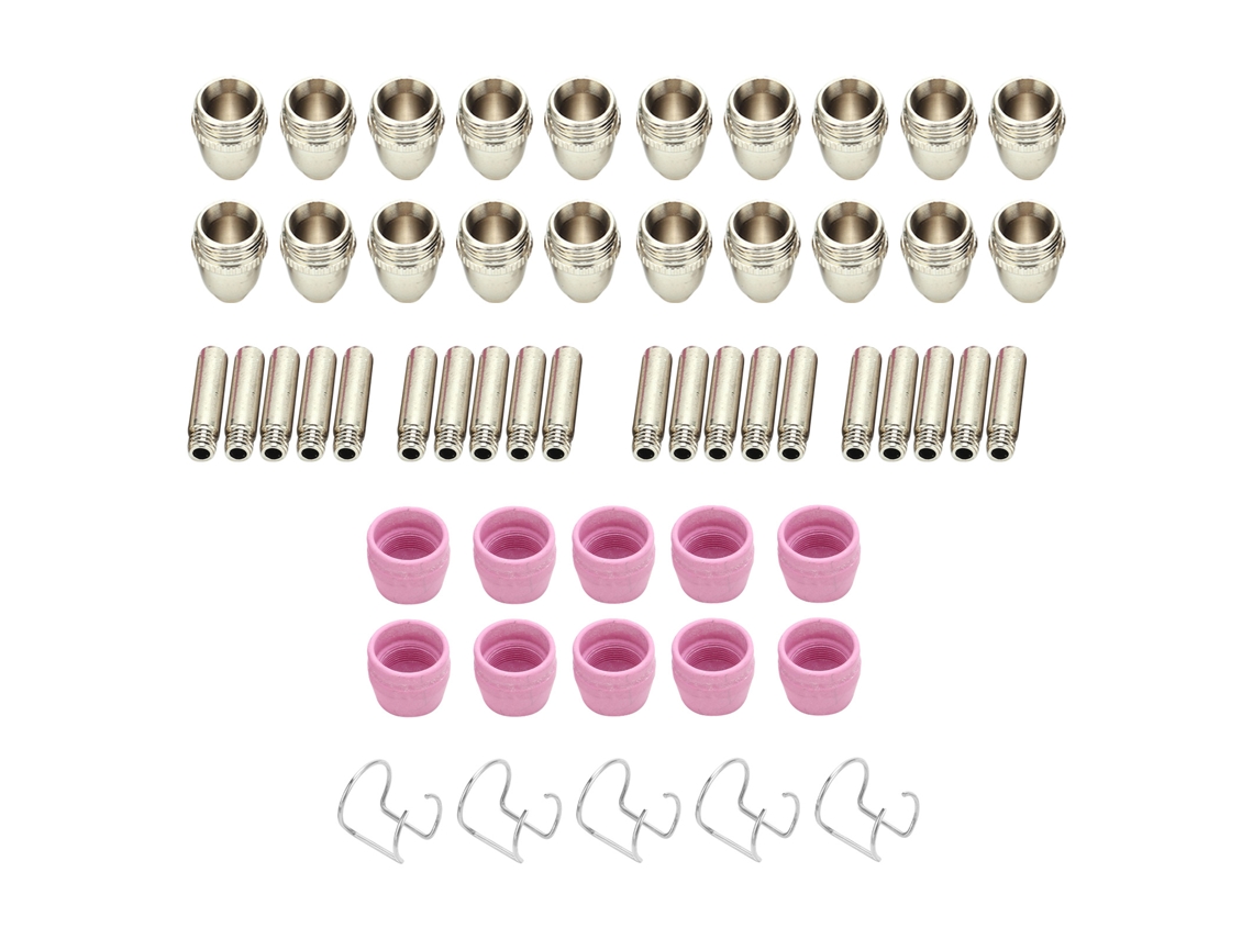 Kit De Consumíveis Para Soplete De Plasma Electrodos Boquillas Cerâmicas Punta De Contacto Sg-55 Ag-60 Wsd-60p 55pcs