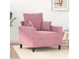 Vidaxl Poltrona 60 Cm Veludo Rosa