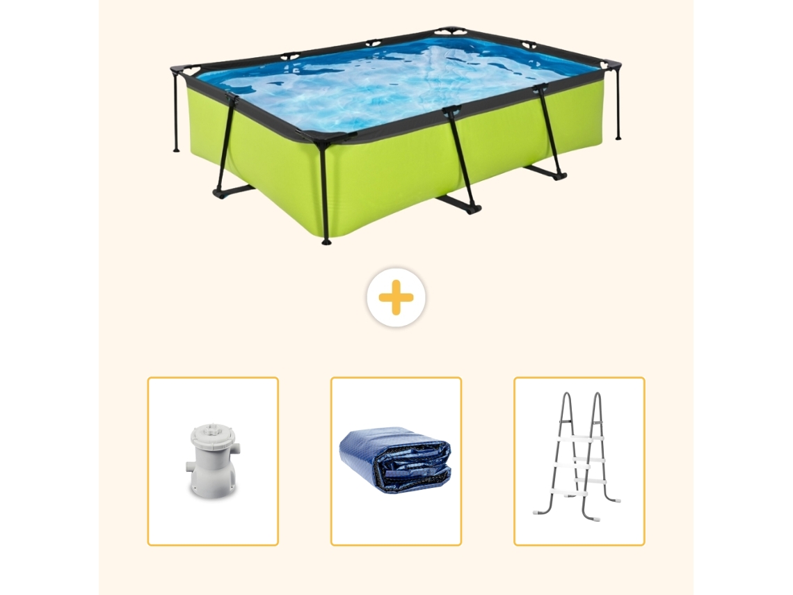 Piscina Exit Retangular 300x200x65 Cm 4 peças Scb83 EXIT TOYS
