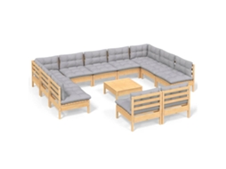 Garden Lounge Set, Garden Lounge Sets Vidaxl Cinzeto Madeira De Pinho (n/a)