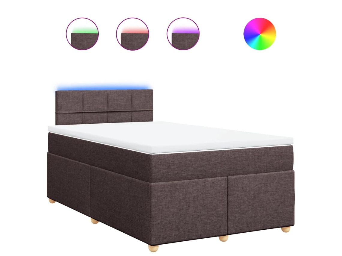 Box Spring Bed, Box Spring Beds Vidaxl Marrom Tecido (120 X 200 Cm)