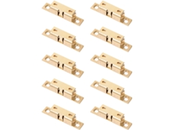 Conjunto De 10 Fechos Latão Portas Armários Com Dupla Esfera Tensão, Acabamento Dourado, Fechamento Silencioso