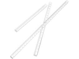 Régua De Desenho Precisão Em Acrílico Transparente 3 Peças, Ferramenta Portátil Para Uso Escolar E Profissional