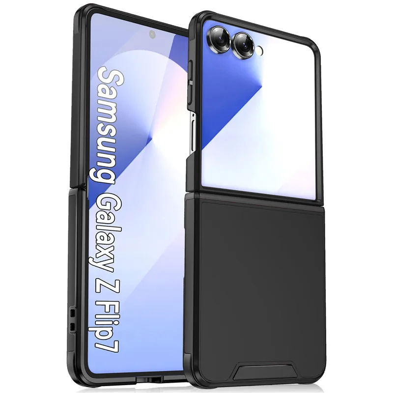 (preto, Galaxy Z Flip7) Capa Protetora Fosca Premium E Resistente, À Prova De Choque, Para A Lente Da Câmera.