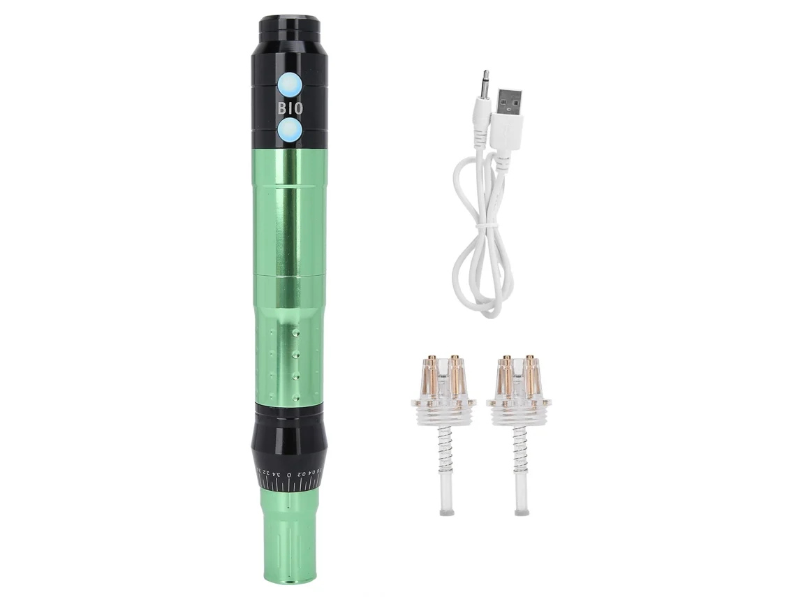 Máquina De Dermaroller Com Microagulhas Elétrica Para Rejuvenescimento Da Pele Aparelho De Beleza Com Cartuchos