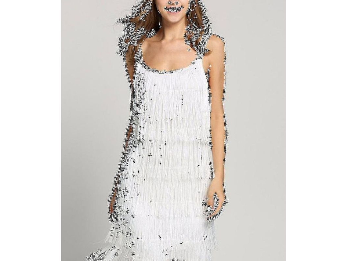2026 vestido Vintage Dos Anos 20 para Festa Great Gatsby com Franges e Acessório de Cabeça para Mulher
