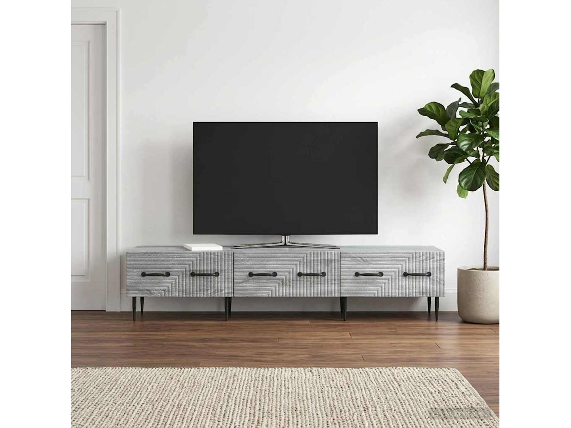 Vidaxl Gabinete Para Tv Com Gaveta Sonoma Cinzento 147 X 34,5 X 30 Cm