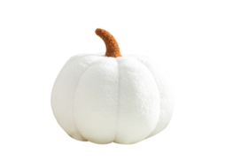 Almofada de Abóbora Ats 35cm Branca Fofa Lavável Confortável de Pelúcia para Decoração de Halloween