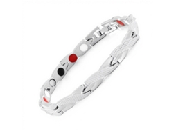 Pulseira De Cobre, Bracelete Magnética Com Estampa De Dragão, Unissex (prata) Spqment
