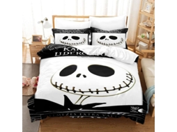 Conjunto de Edredom de Halloween, Pumpkin, Skull, Bat, Tombstone, Witch Hat, 180*200