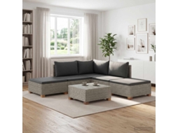 Vidaxl 6 Unid. Conjunto De Lounge Em Rattan Com Almofadas Gendt