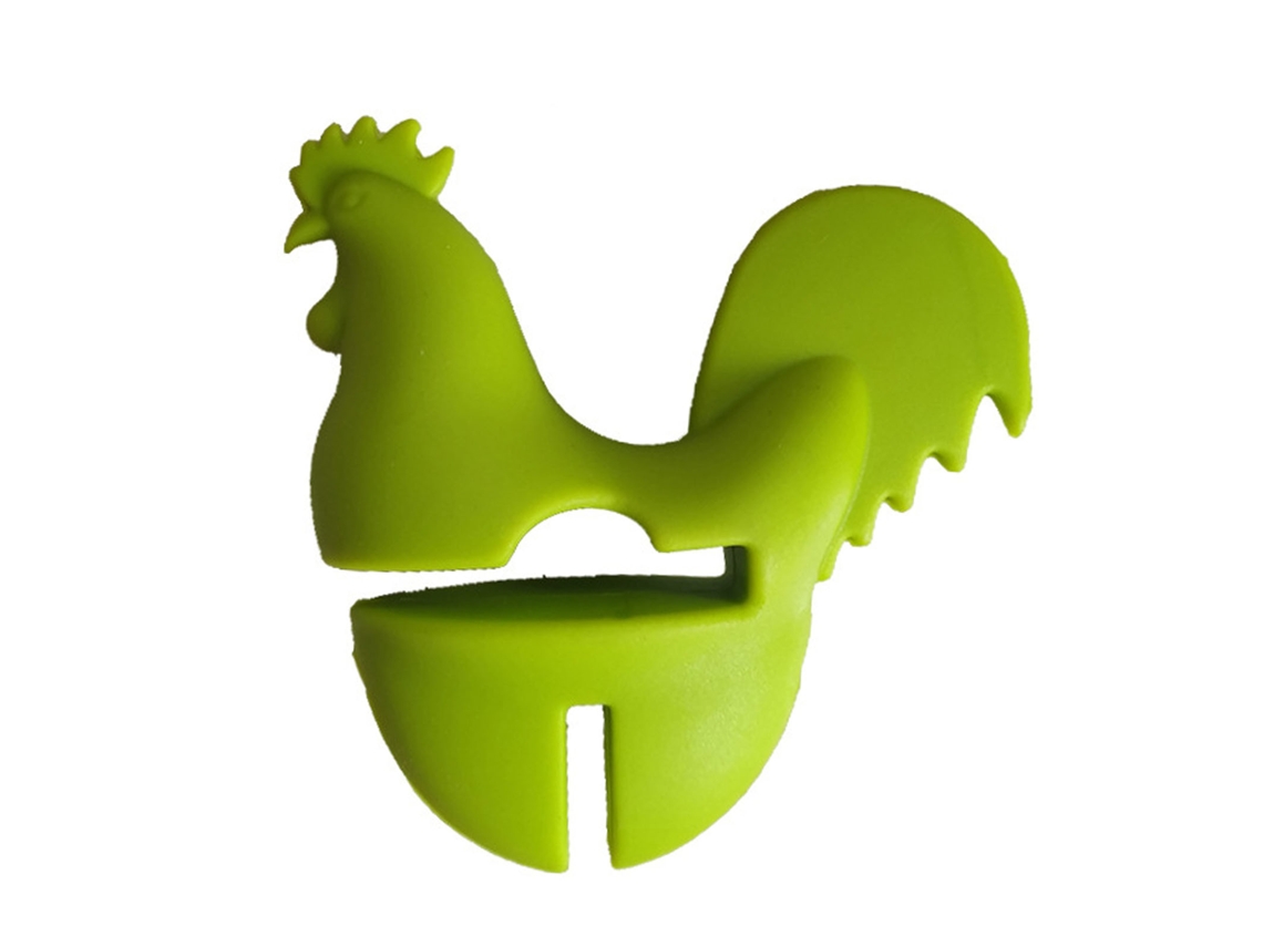 Cozinha Galo Pot Clipe Macio Elástico Silicone Galo Acessórios De Cozinha Clipe Para Casa Verde