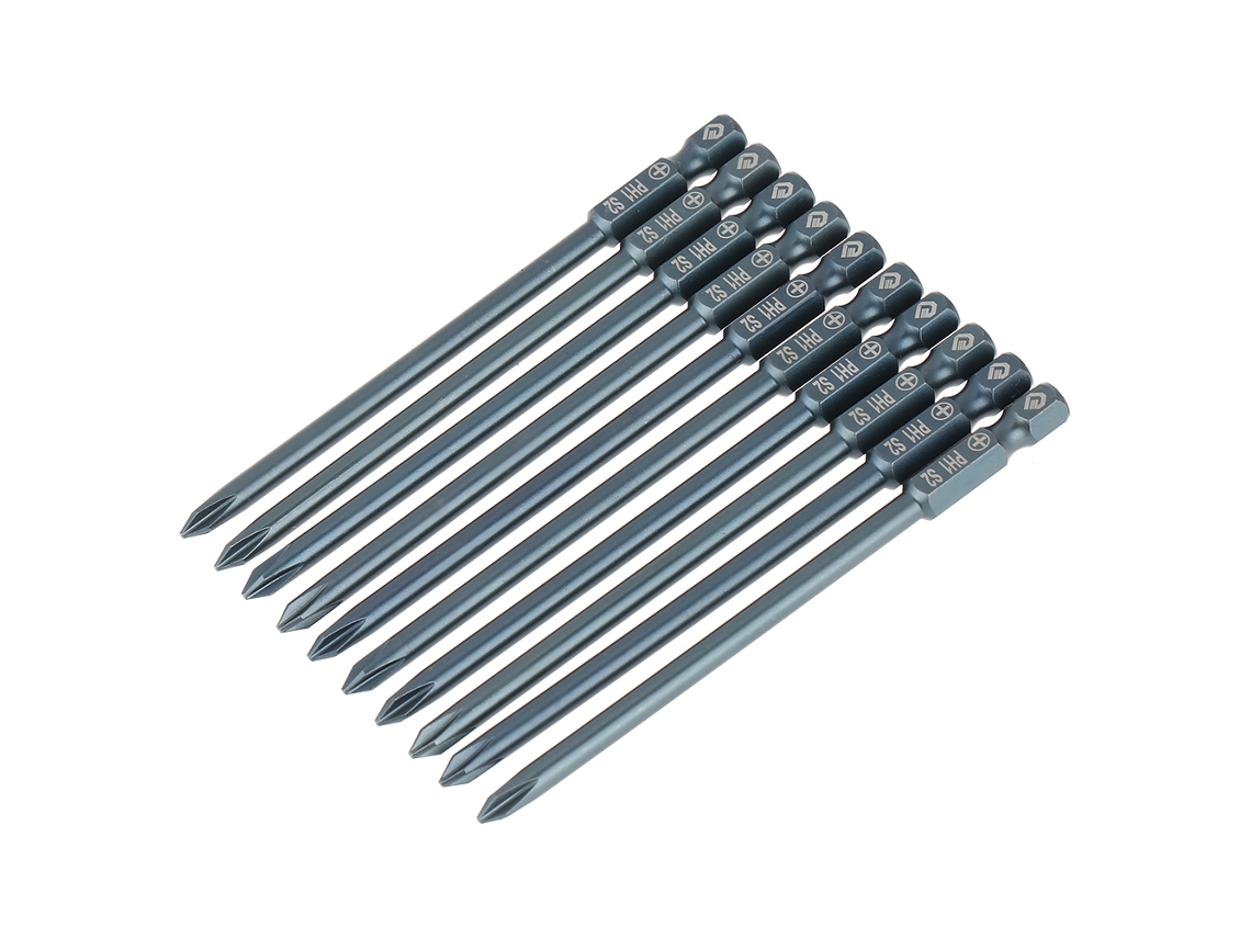 Conjunto de 10 pontas de chave cruciforme Ph1 | S/MARCA